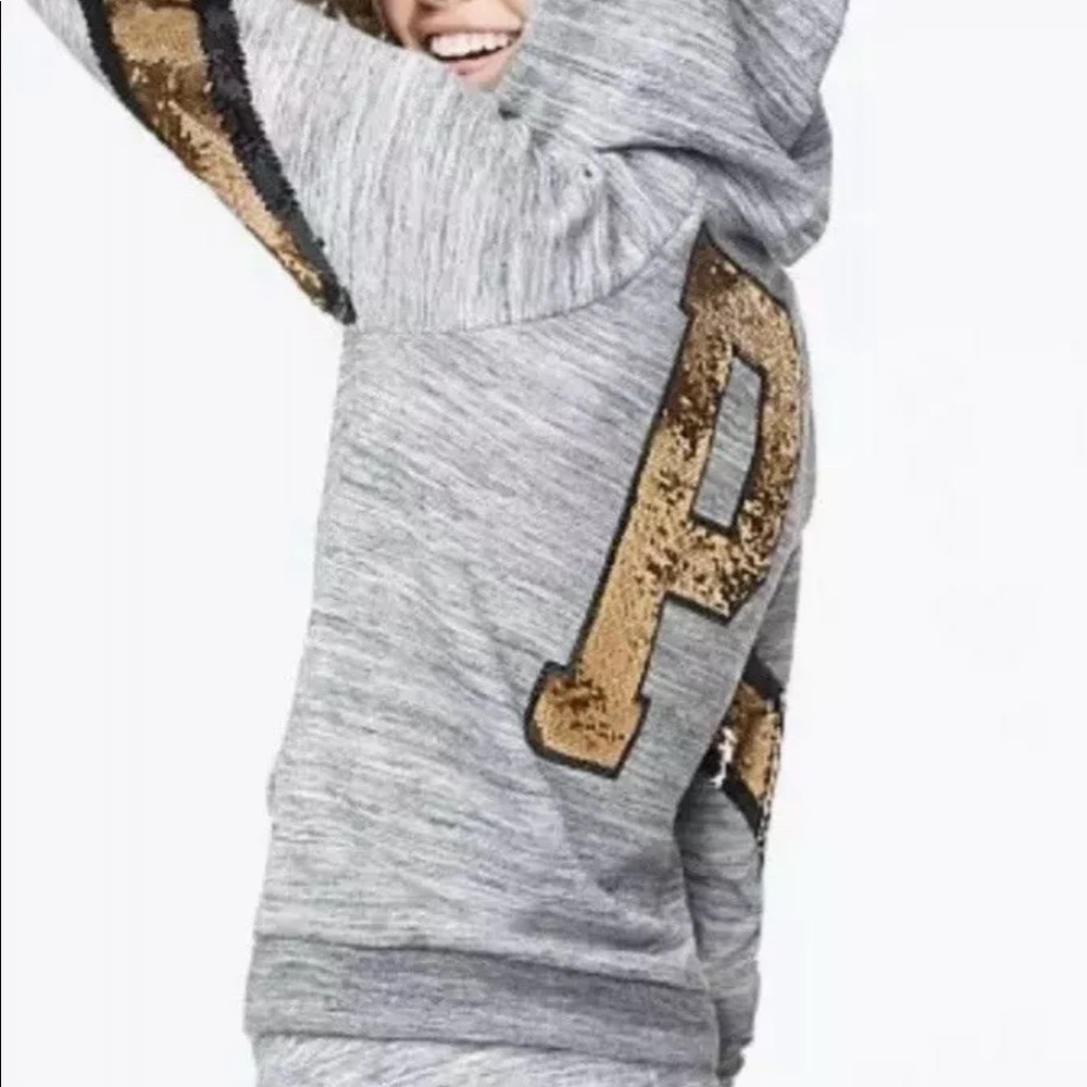 Victoria's Secret PINK Flip Sequin BLING Hoodie